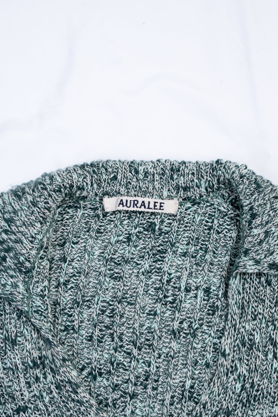 Cotton Slub Mix Top Yarn Rib Knit Skipper Polo