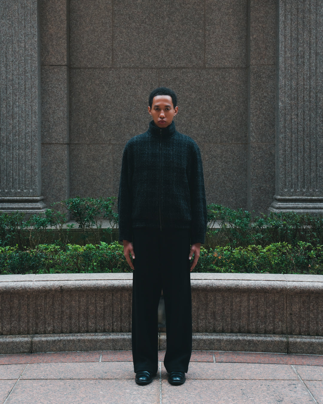 Alpaca Silk Tweed Zip