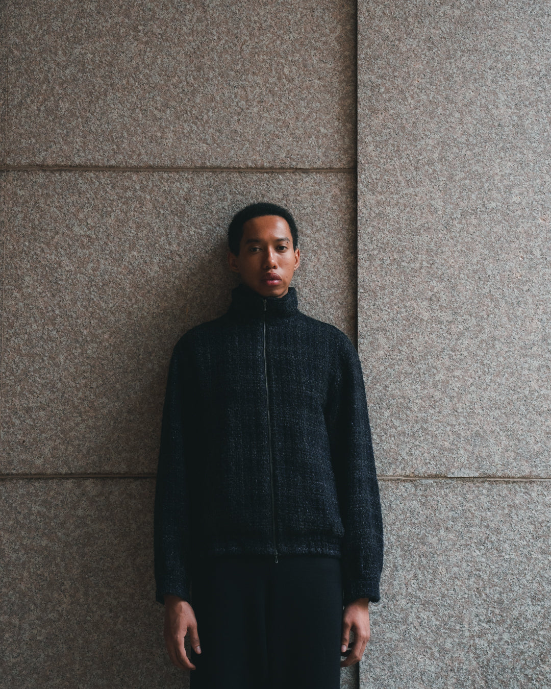 Alpaca Silk Tweed Zip