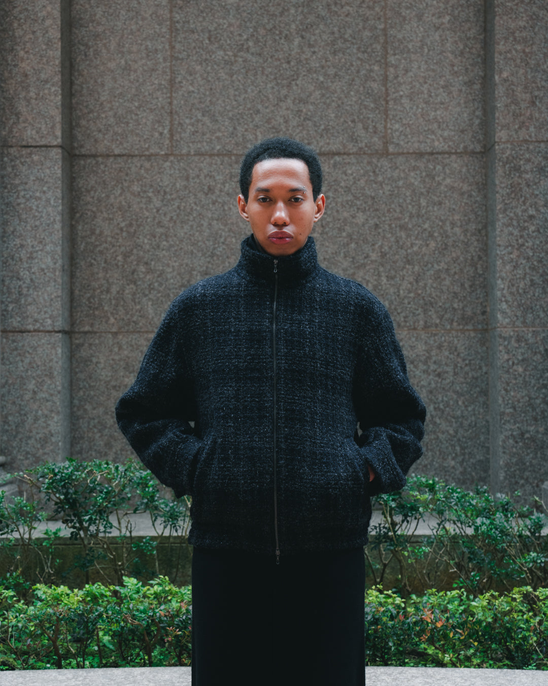 Alpaca Silk Tweed Zip