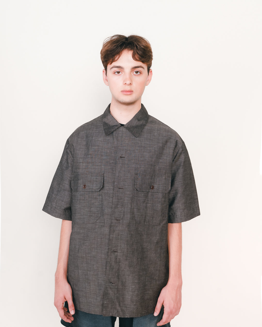トップス LIDNM LINEN WOOL PIN HEAD SHIIRT LIDNM（リドム）の「LINEN WOOL PINHEAD SHIRT（シャツ/ブラウス