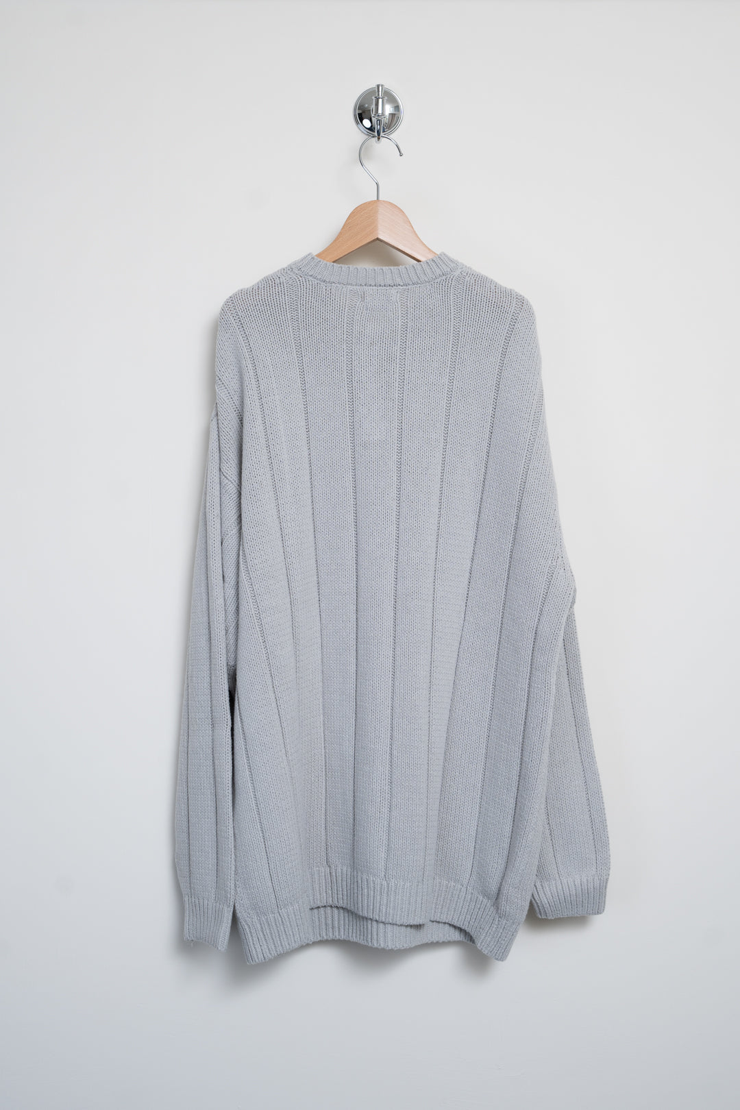 Balloon CTN Wide/Rib Henley Neck Sweater - Loose