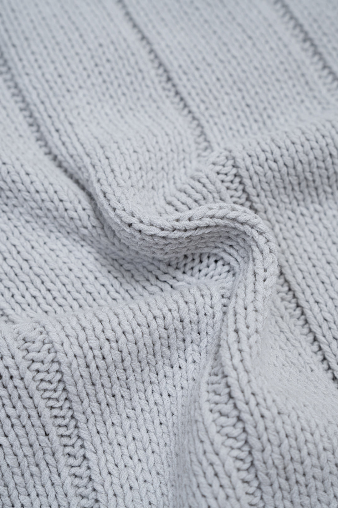 Balloon CTN Wide/Rib Henley Neck Sweater - Loose