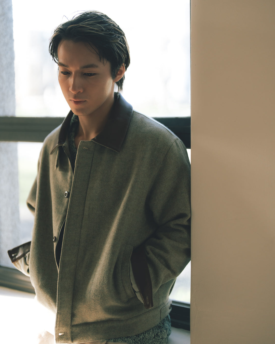 B-6 Wool Tweed PO Zip Blouson (POP-UP limited)