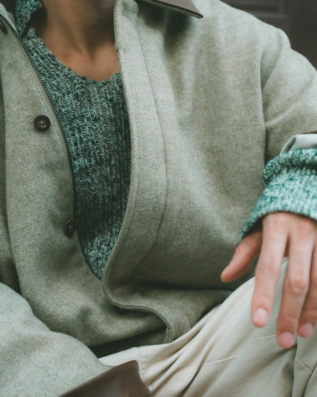 B-6 Wool Tweed PO Zip Blouson (POP-UP limited)