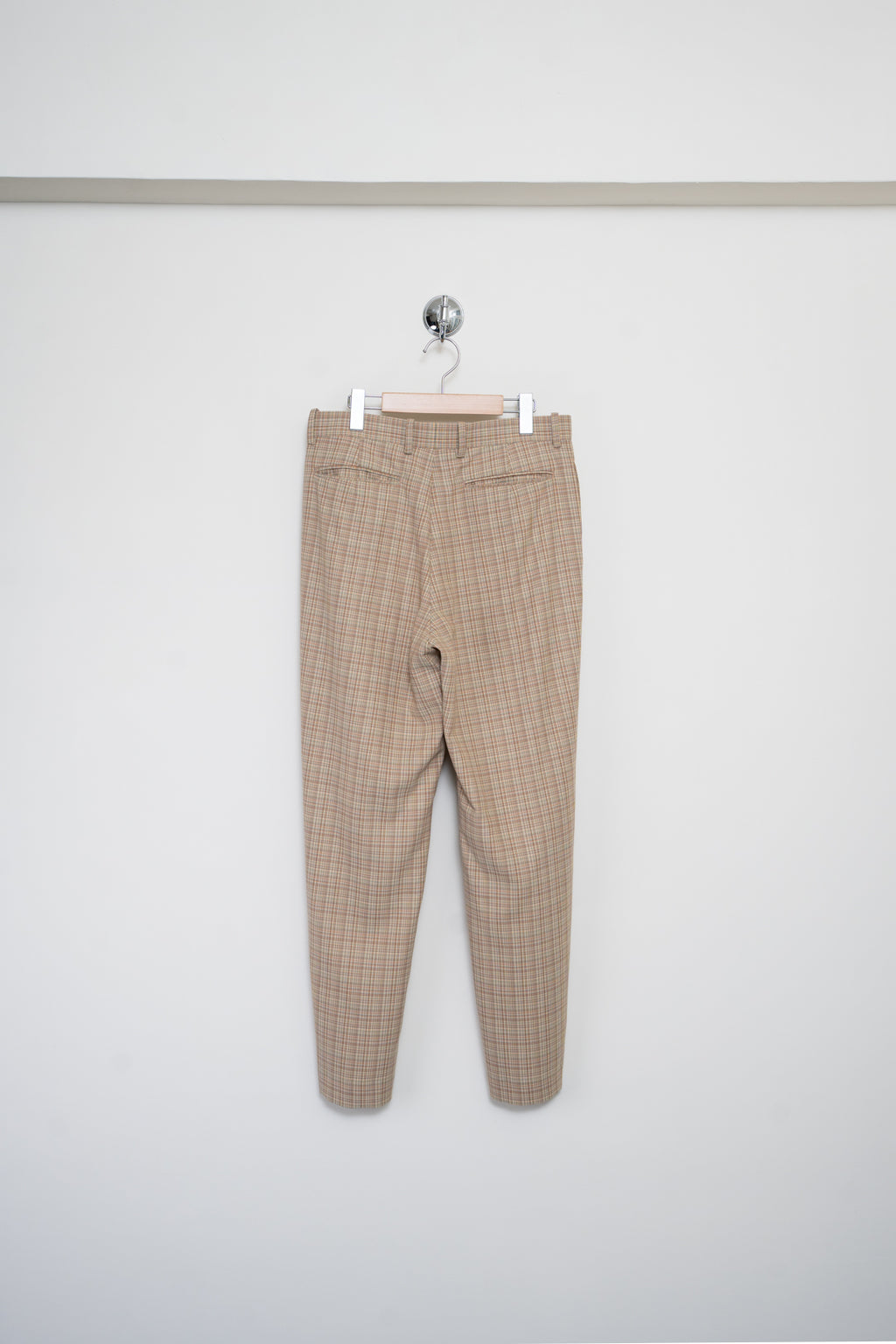 Hard Twist Wool Double Face Check Slacks