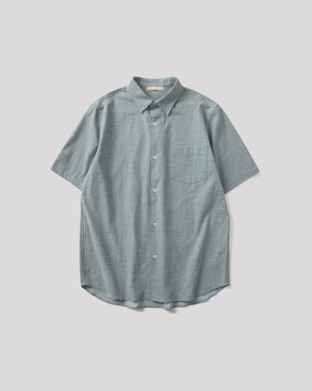 SAMBASHI - Airy Slub Stretch Half-Sleeved Shirt (Emerald)