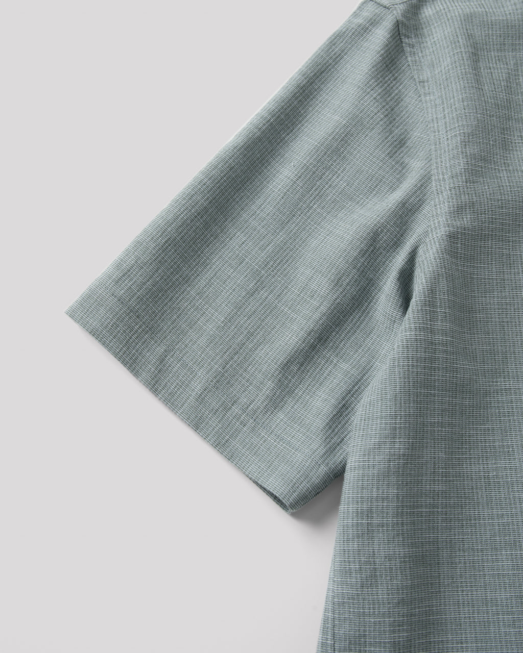 SAMBASHI - Airy Slub Stretch Half-Sleeved Shirt (Emerald)