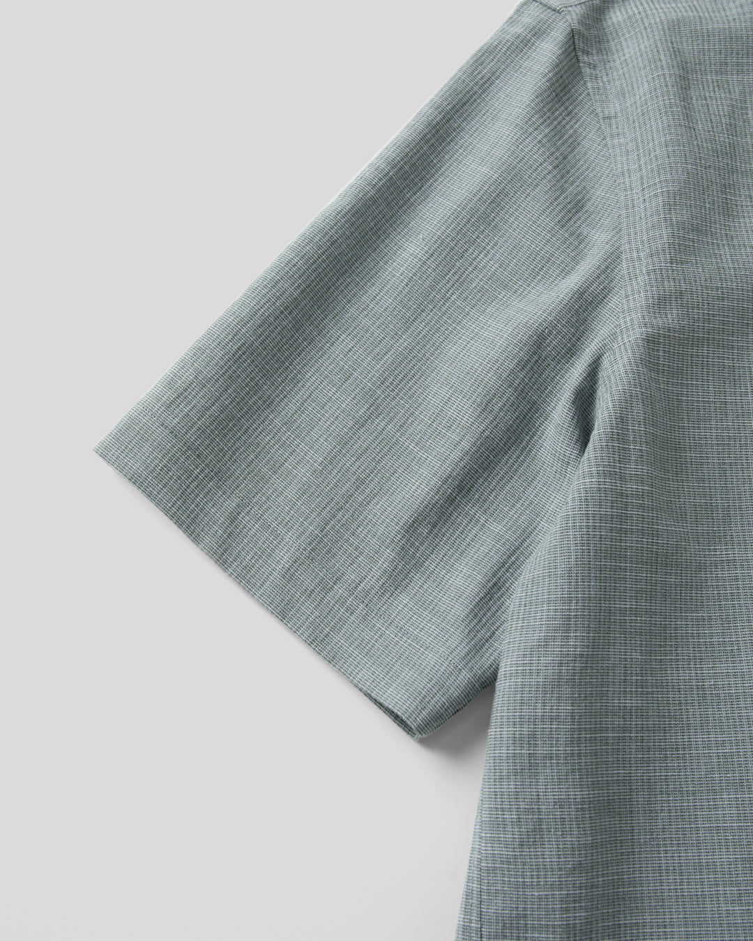 SAMBASHI - Airy Slub Stretch Half-Sleeved Shirt (Emerald)
