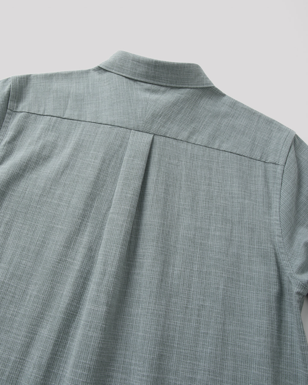 SAMBASHI - Airy Slub Stretch Half-Sleeved Shirt (Emerald)