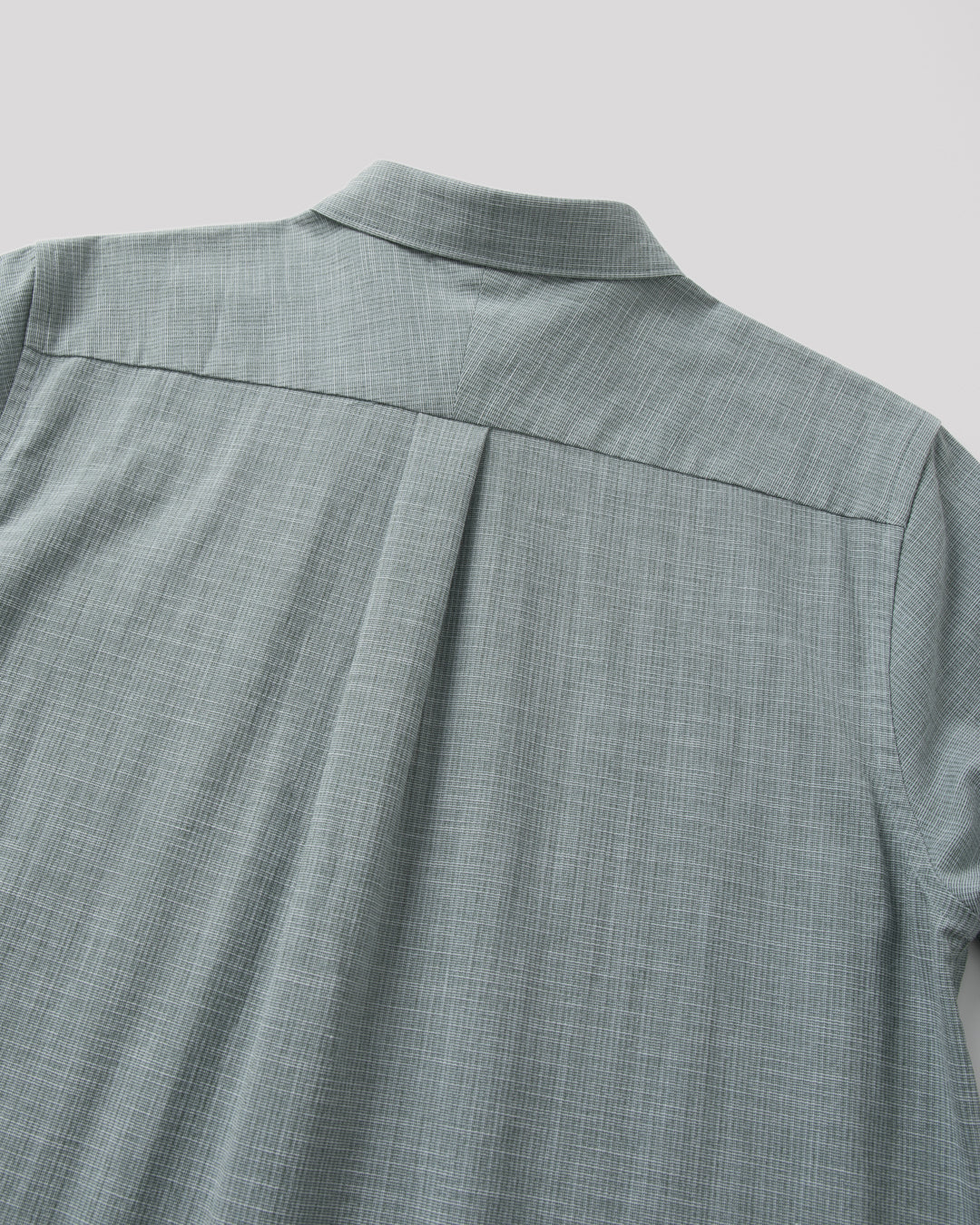 SAMBASHI - Airy Slub Stretch Half-Sleeved Shirt (Emerald)