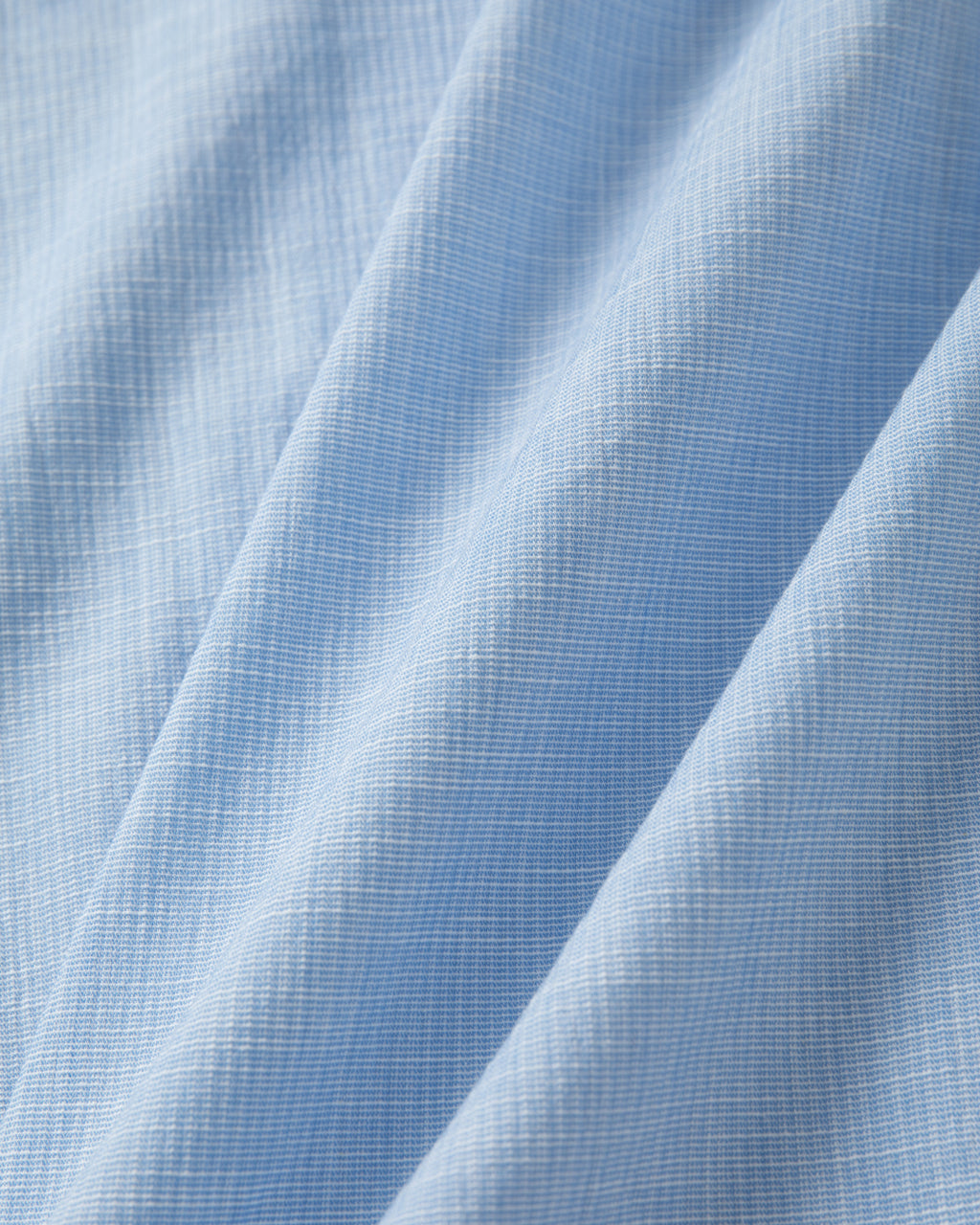 SAMBASHI - Airy Slub Stretch Half-Sleeved Shirt (Sky)
