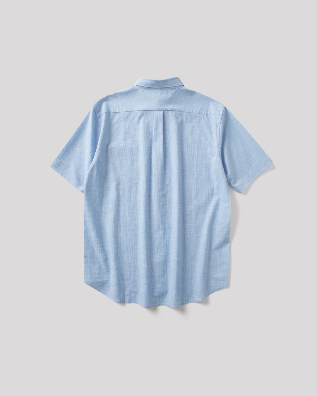 SAMBASHI - Airy Slub Stretch Half-Sleeved Shirt (Sky)