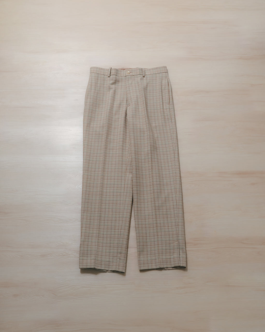 Hard Twist Wool Double Face Check Slacks