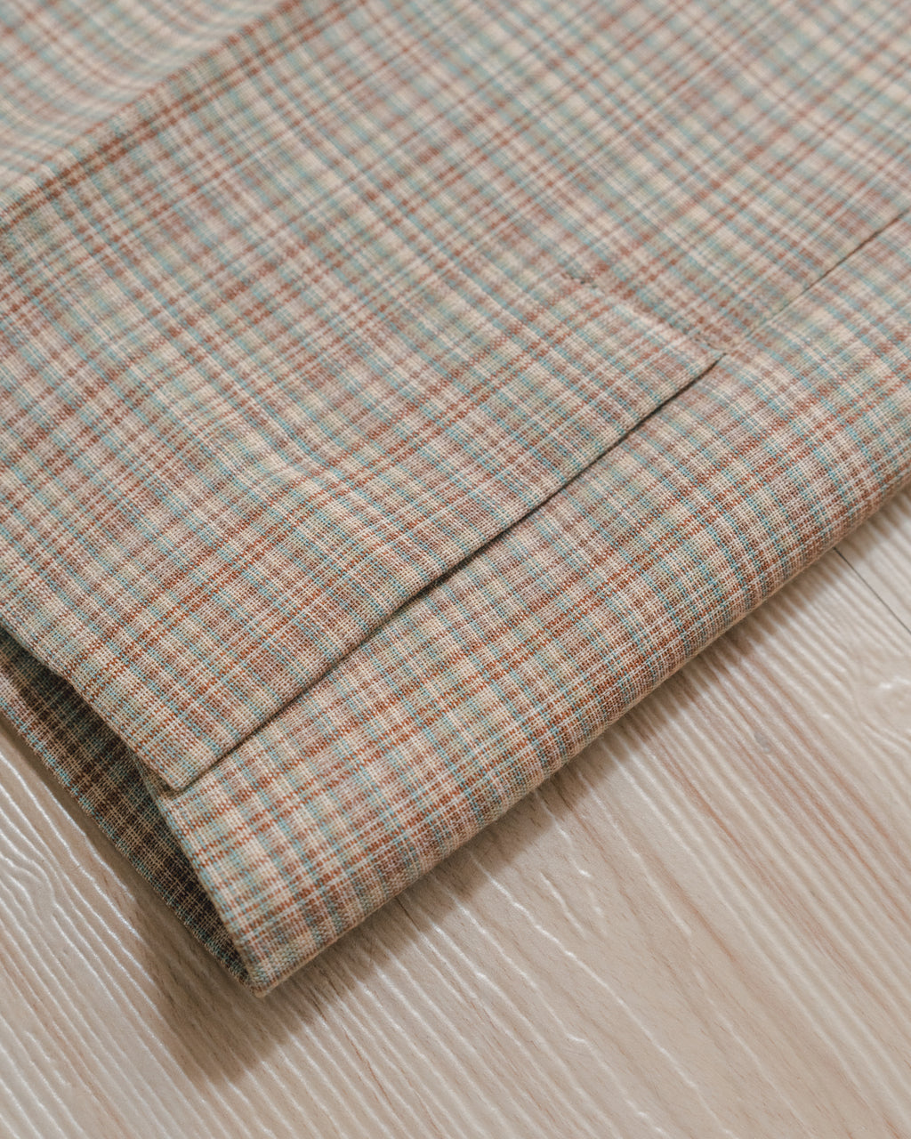 Hard Twist Wool Double Face Check Slacks