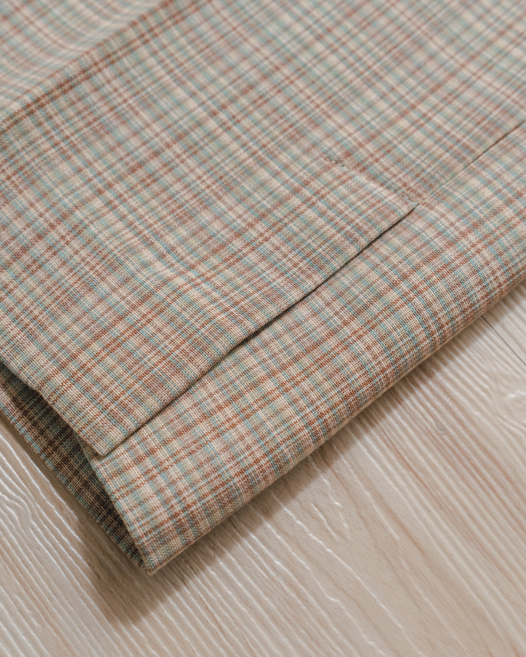 Hard Twist Wool Double Face Check Slacks