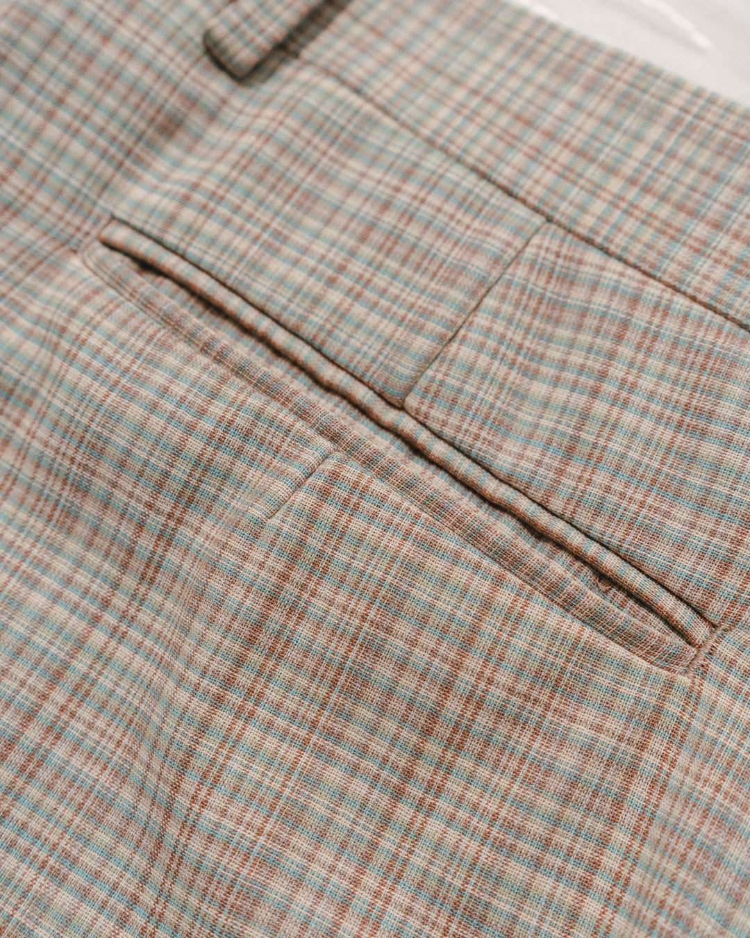 Hard Twist Wool Double Face Check Slacks