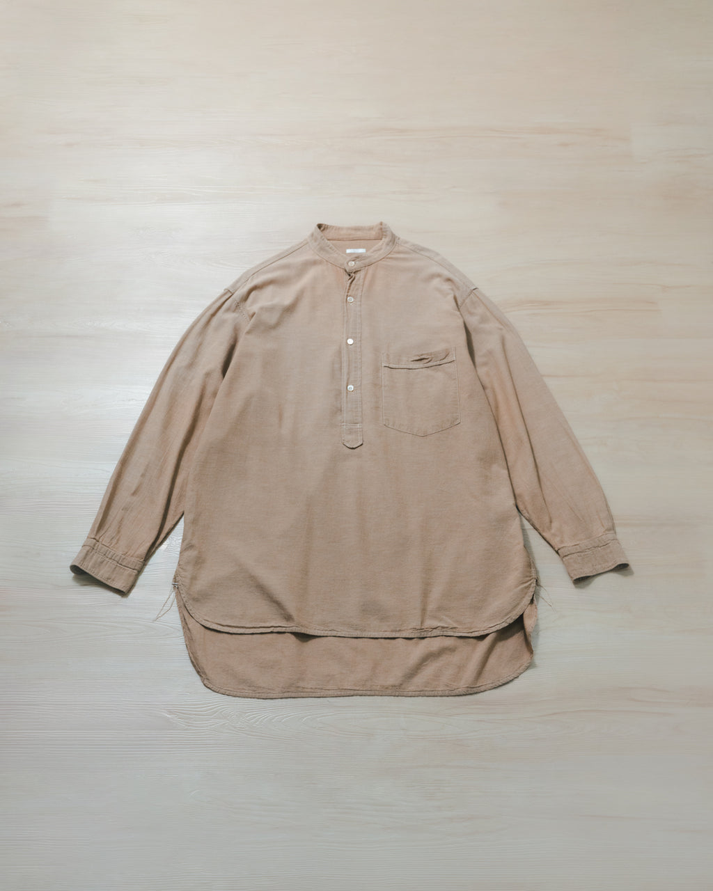 Band Collar Pullover Shirt