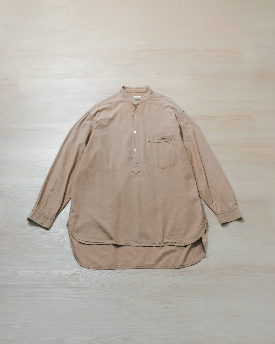 Band Collar Pullover Shirt