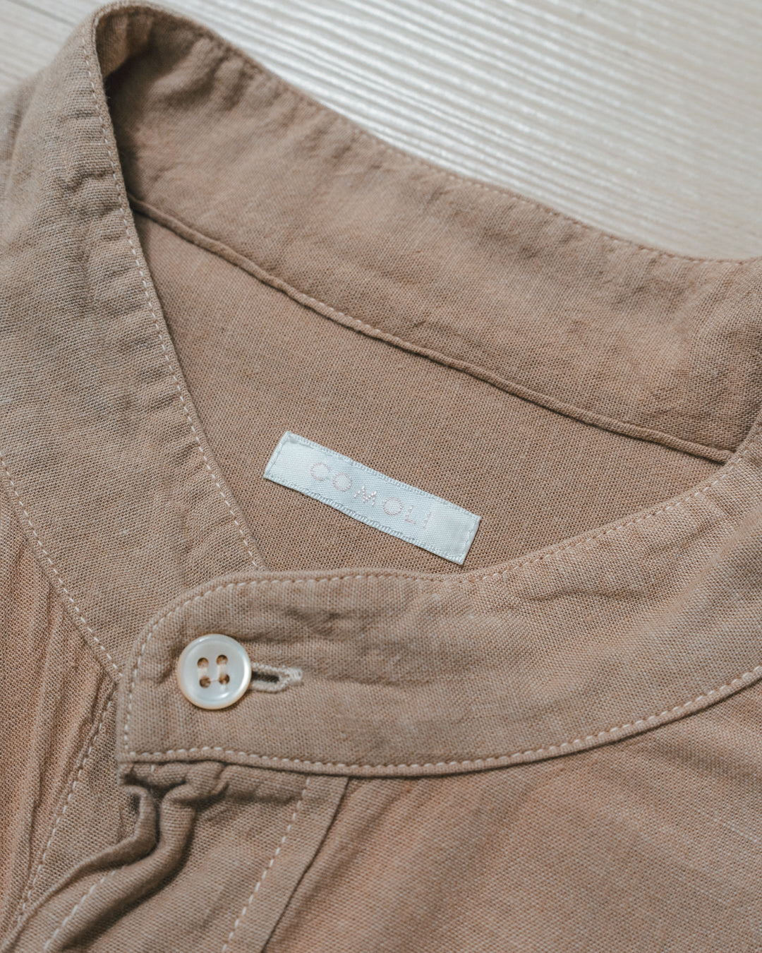 Band Collar Pullover Shirt