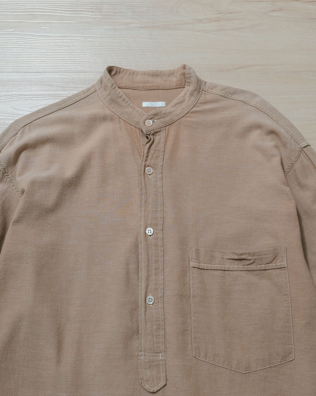 Band Collar Pullover Shirt