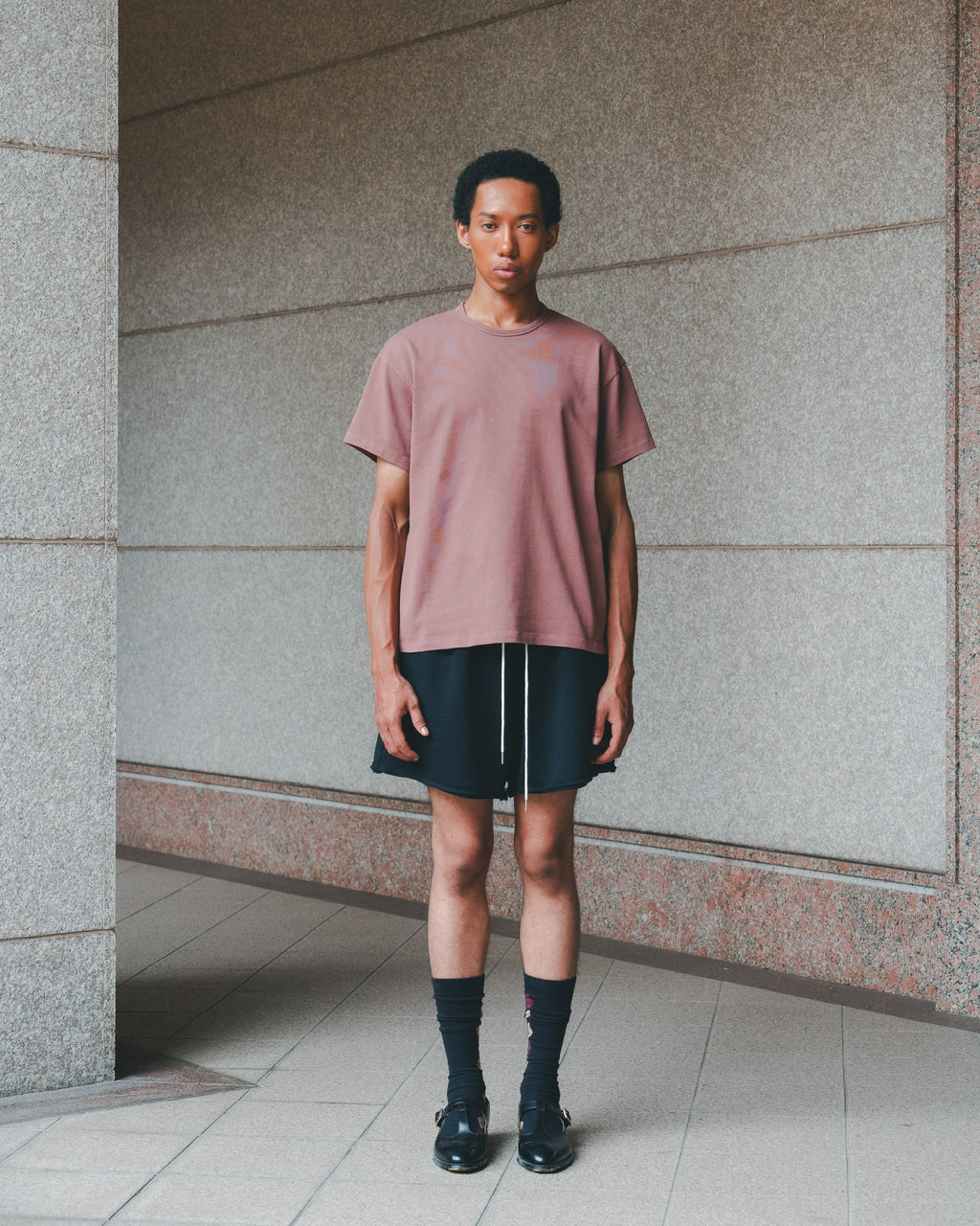 SAMBASHI - PreDye Cotton Boxy Jersey Tee (Terracotta)