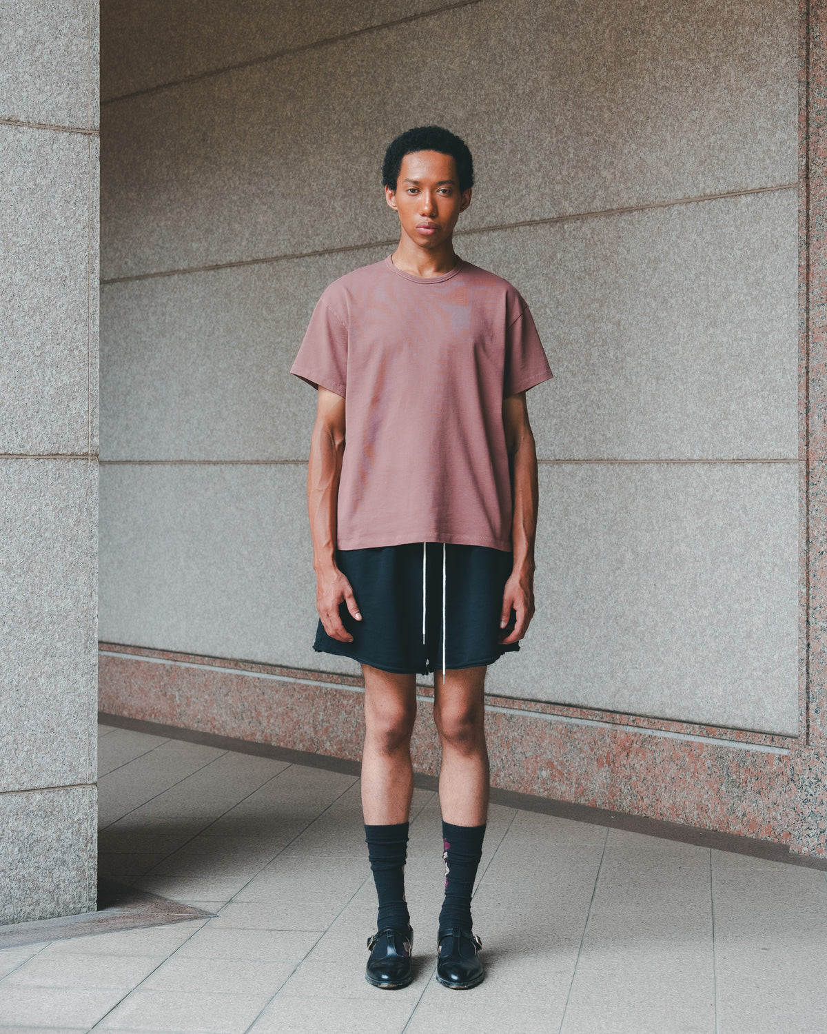 SAMBASHI - PreDye Cotton Boxy Jersey Tee (Terracotta)