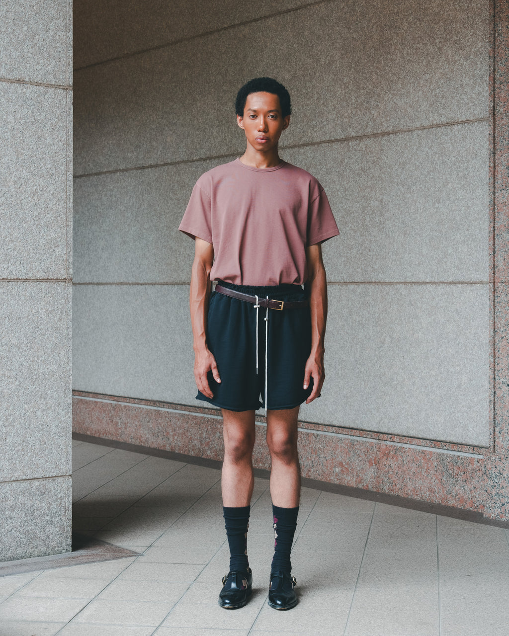 SAMBASHI - PreDye Cotton Boxy Jersey Tee (Terracotta)