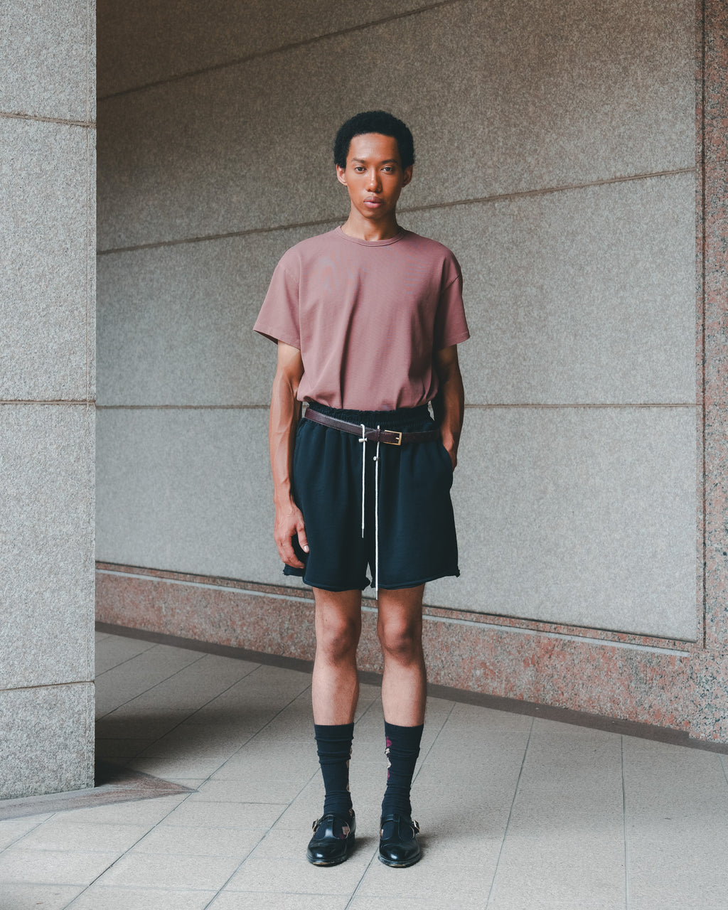 SAMBASHI - PreDye Cotton Boxy Jersey Tee (Terracotta)