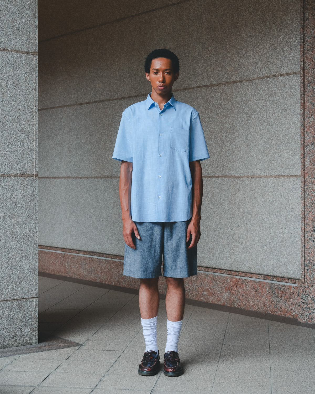SAMBASHI - Garment Washed Linen Cotton Sanp Shorts