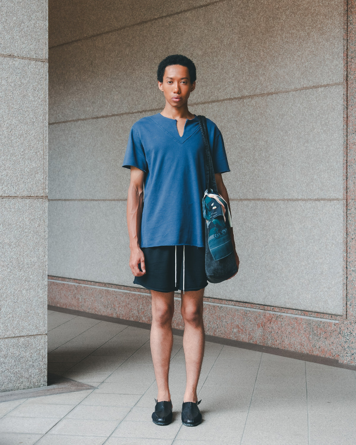 SAMBASHI - PreDye Cotton V-Neck Lucas French Terry