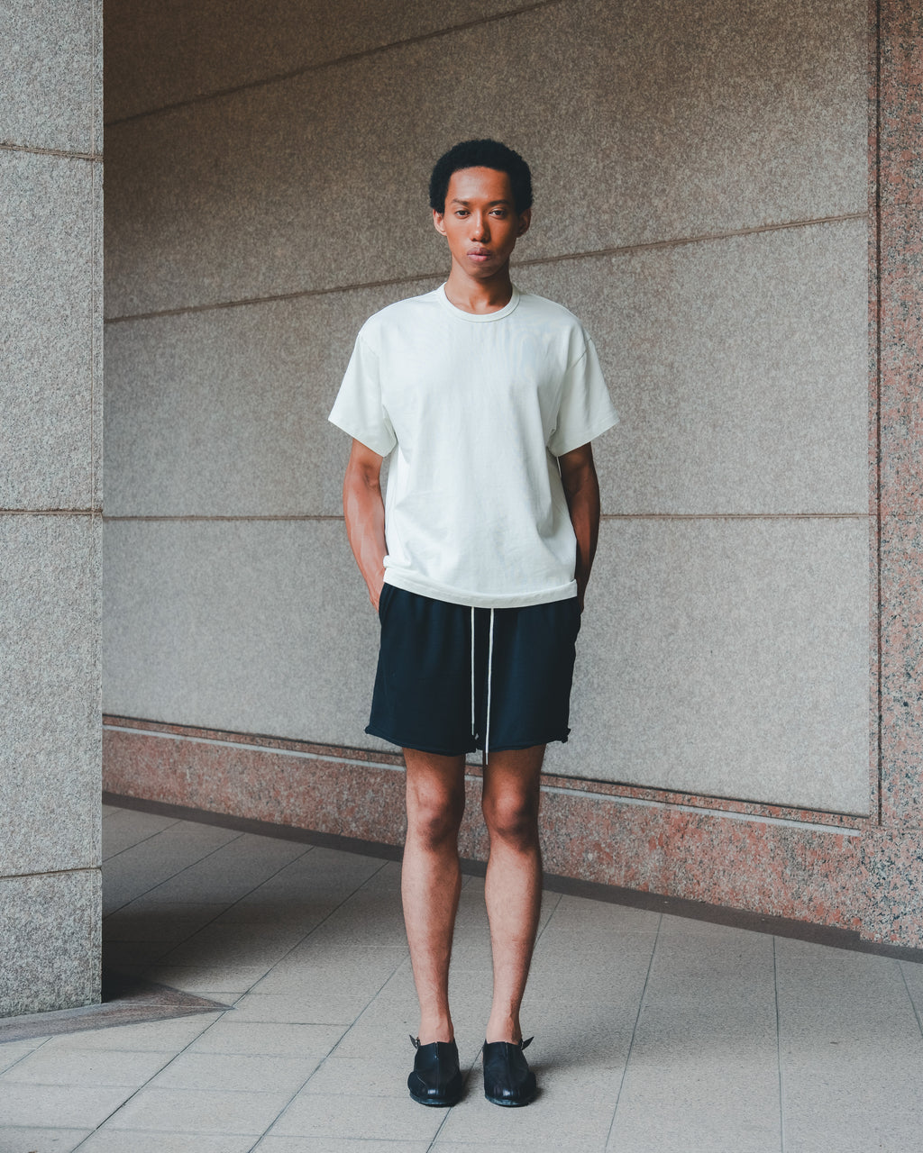 SAMBASHI - PreDye Cotton Boxy Jersey Tee (White)