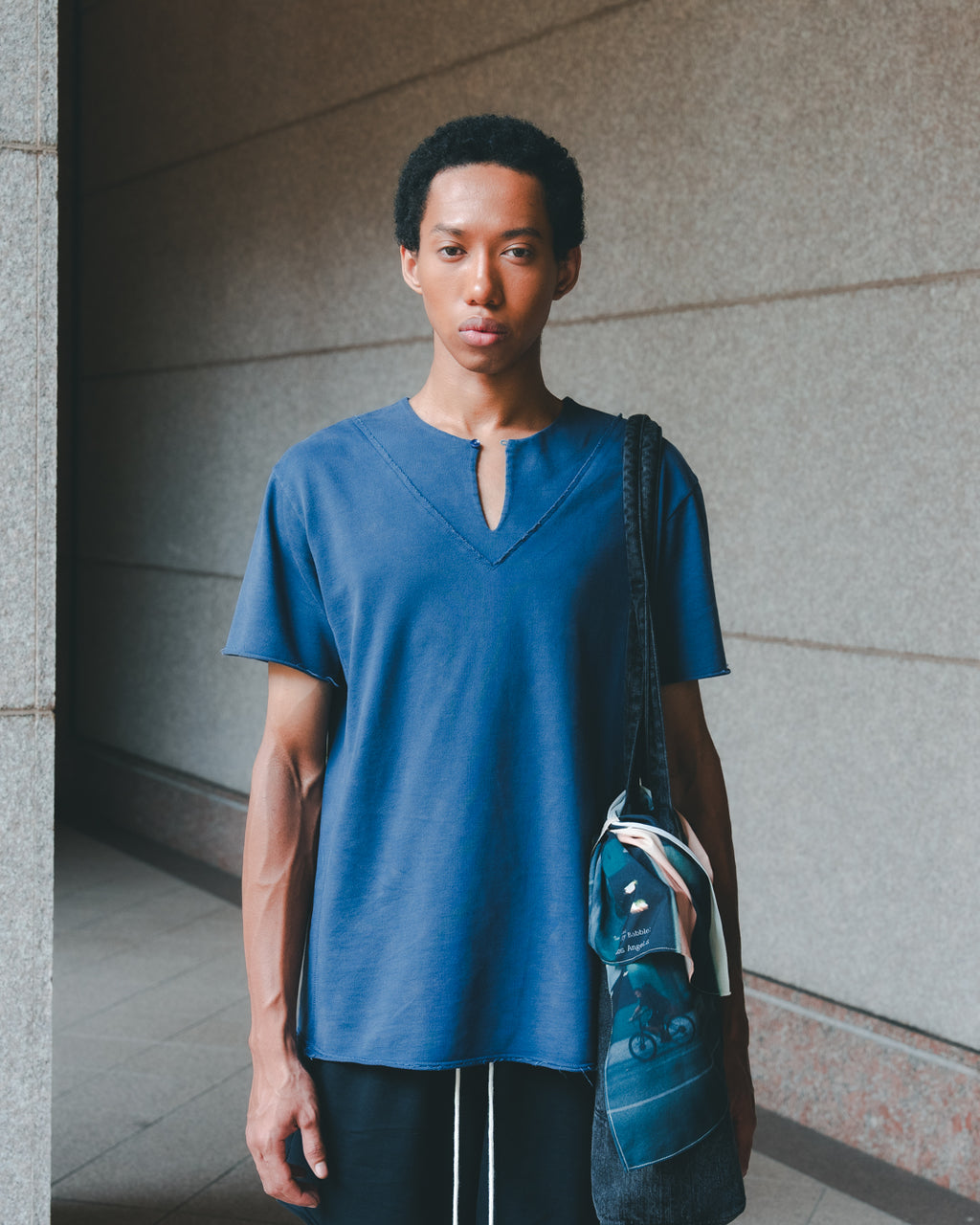 SAMBASHI - PreDye Cotton V-Neck Lucas French Terry