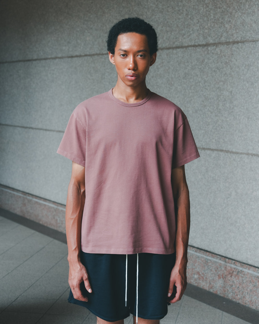 SAMBASHI - PreDye Cotton Boxy Jersey Tee (Terracotta)