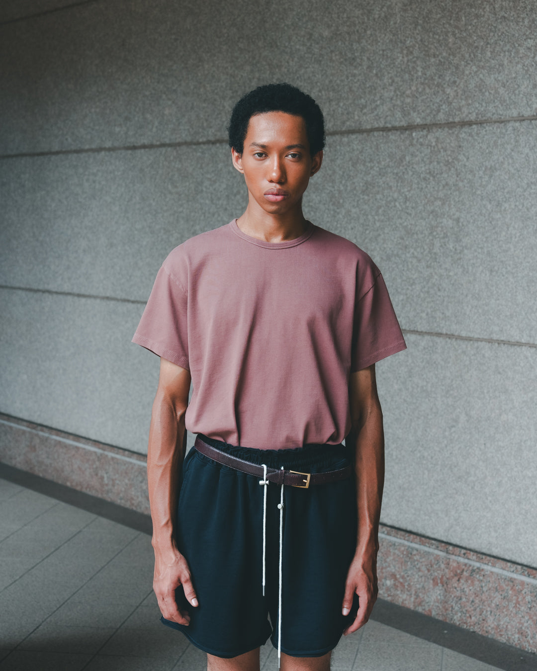 SAMBASHI - PreDye Cotton Boxy Jersey Tee (Terracotta)