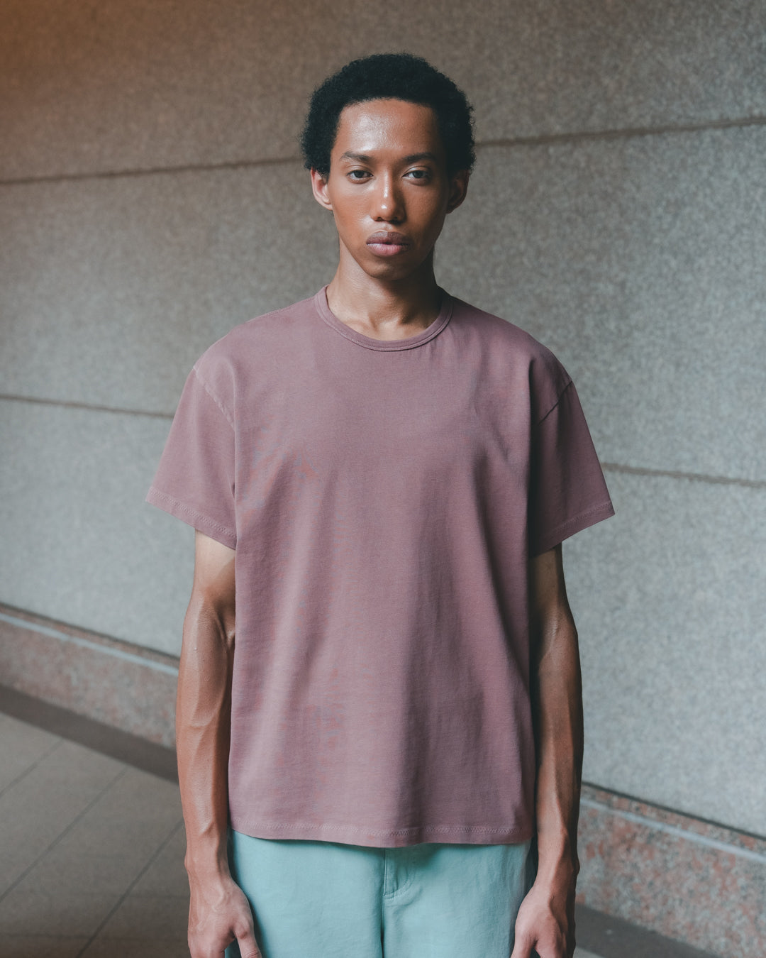 SAMBASHI - PreDye Cotton Boxy Jersey Tee (Terracotta)