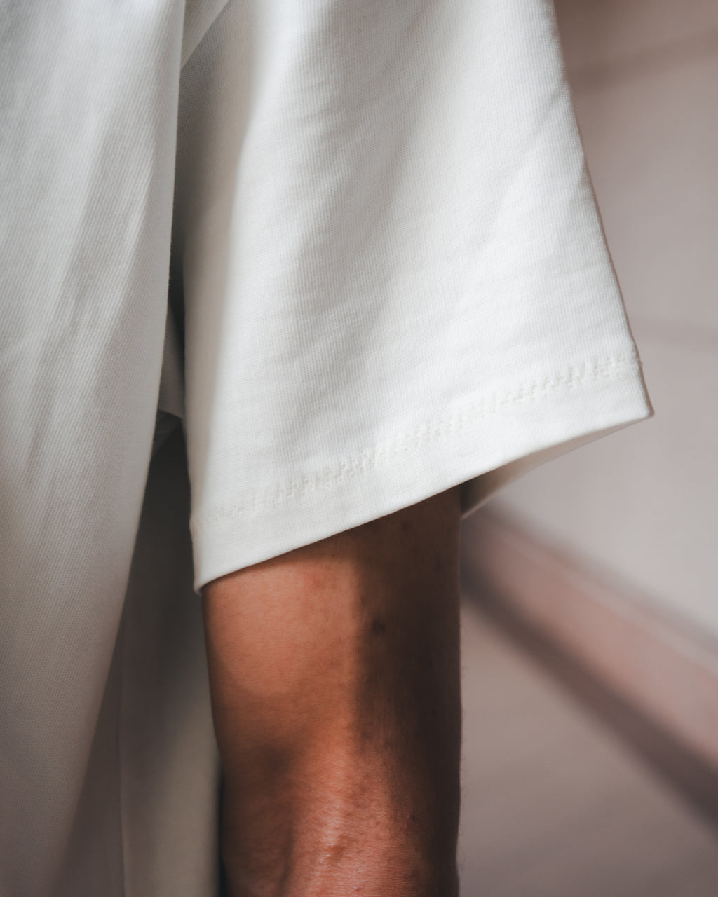 SAMBASHI - PreDye Cotton Boxy Jersey Tee (White)