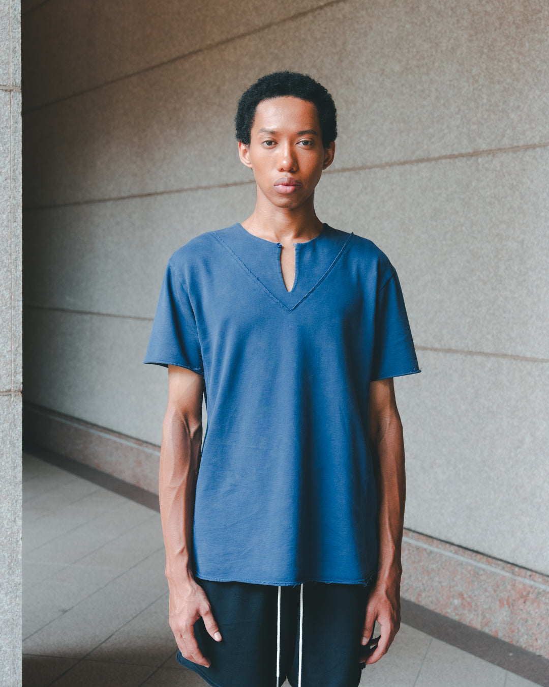 SAMBASHI - PreDye Cotton V-Neck Lucas French Terry