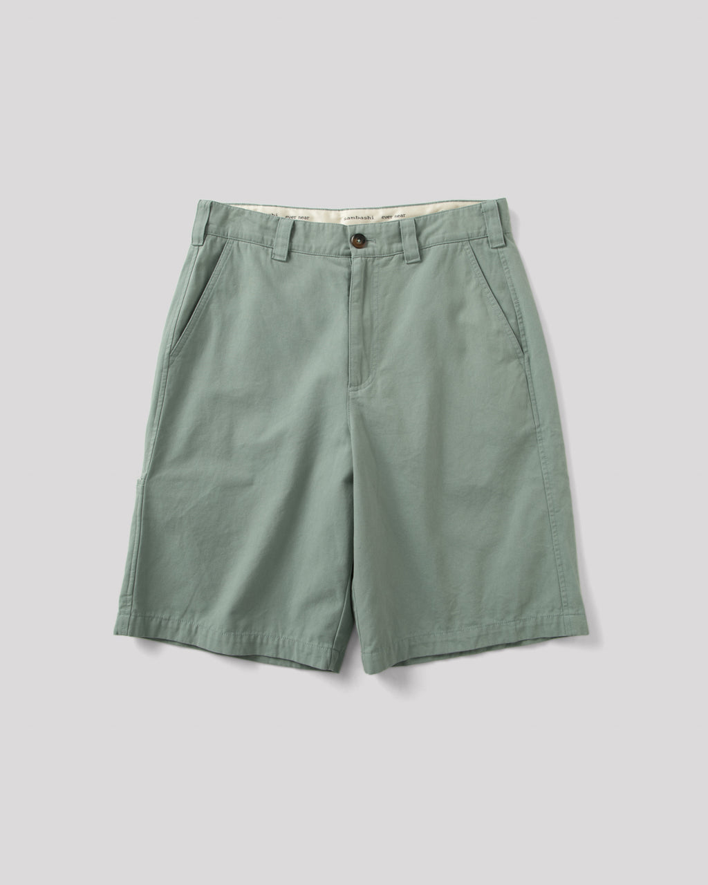 SAMBASHI - Garment Washed Cotton Canvas Snap Shorts