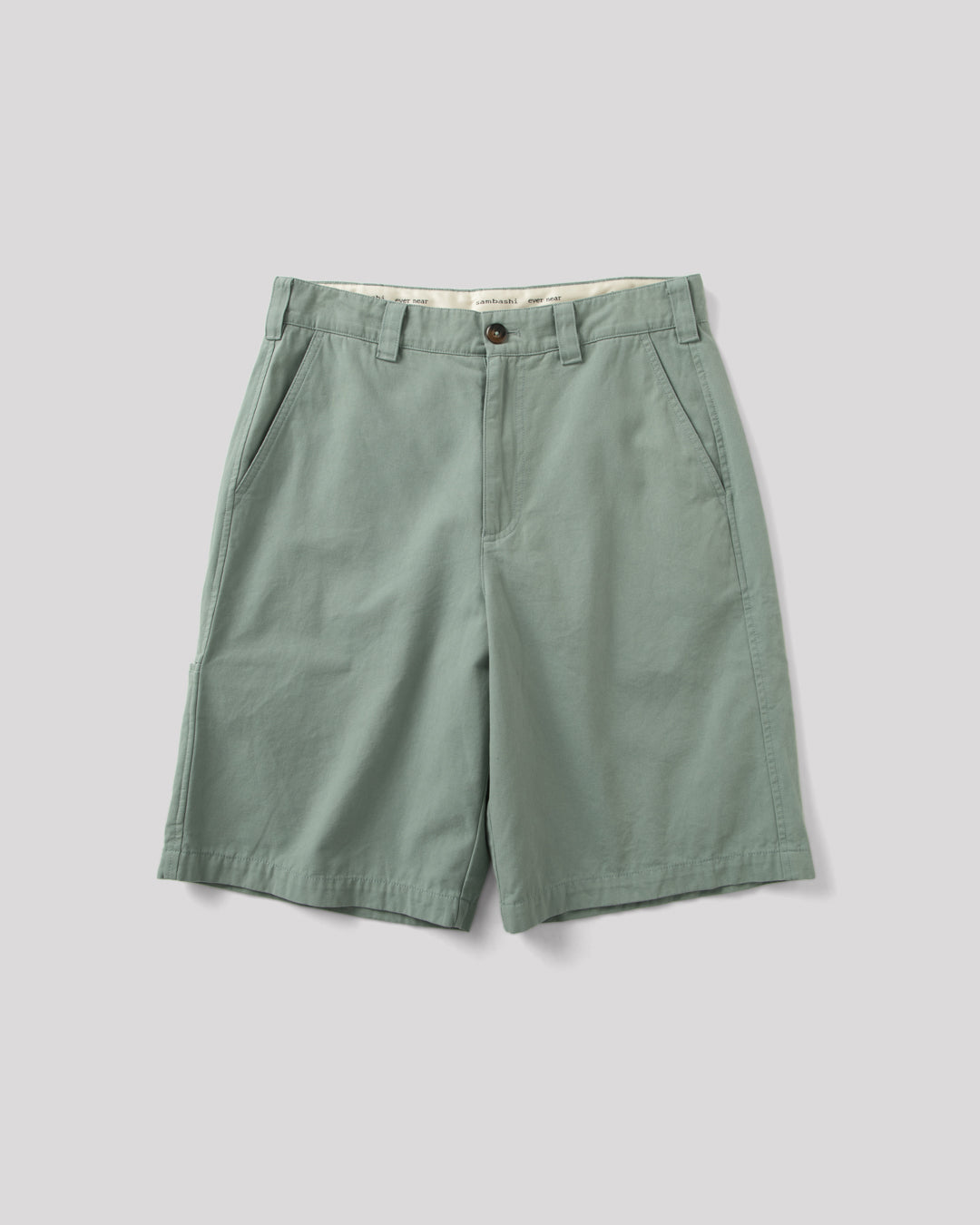 SAMBASHI - Garment Washed Cotton Canvas Snap Shorts
