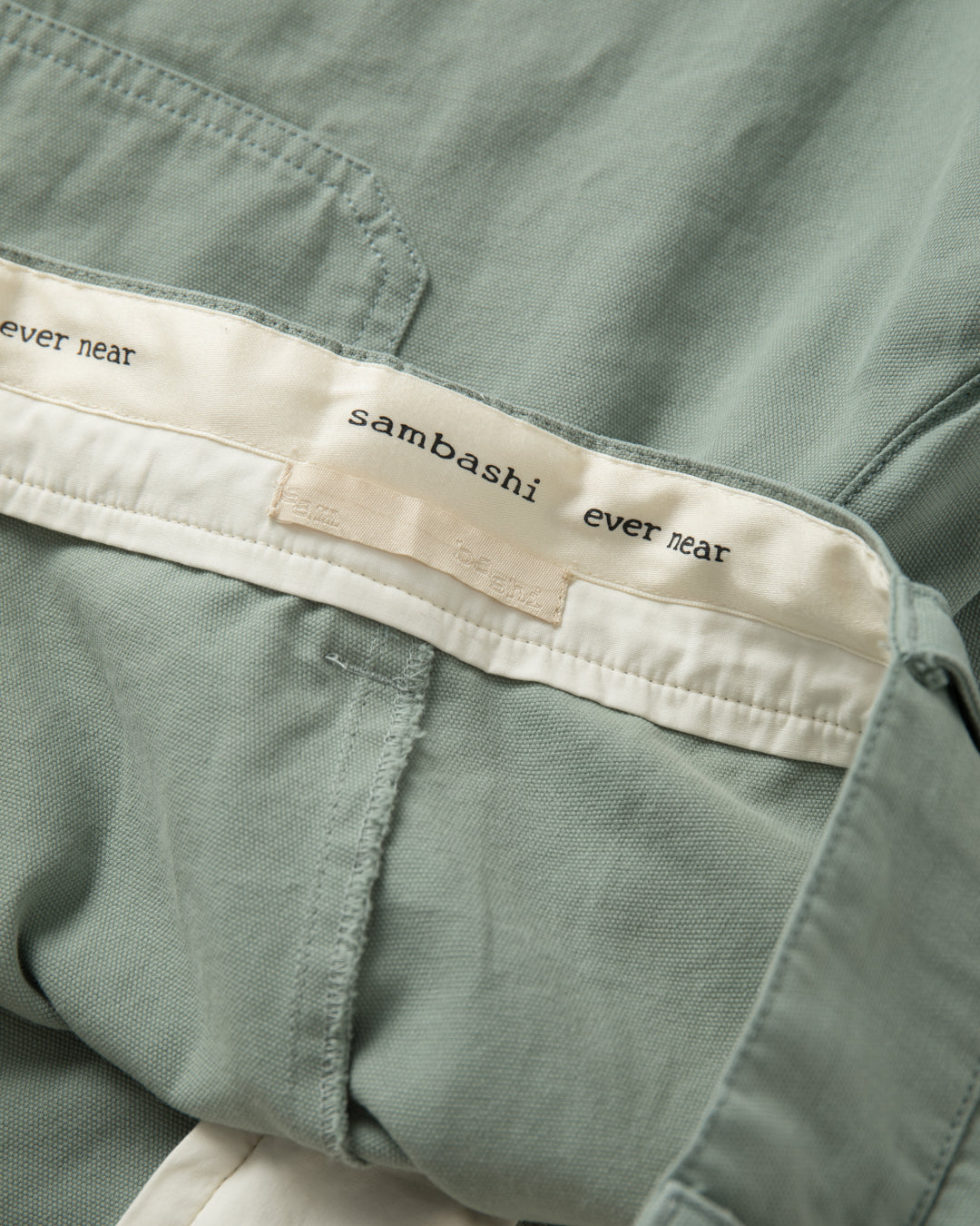 SAMBASHI - Garment Washed Cotton Canvas Snap Shorts