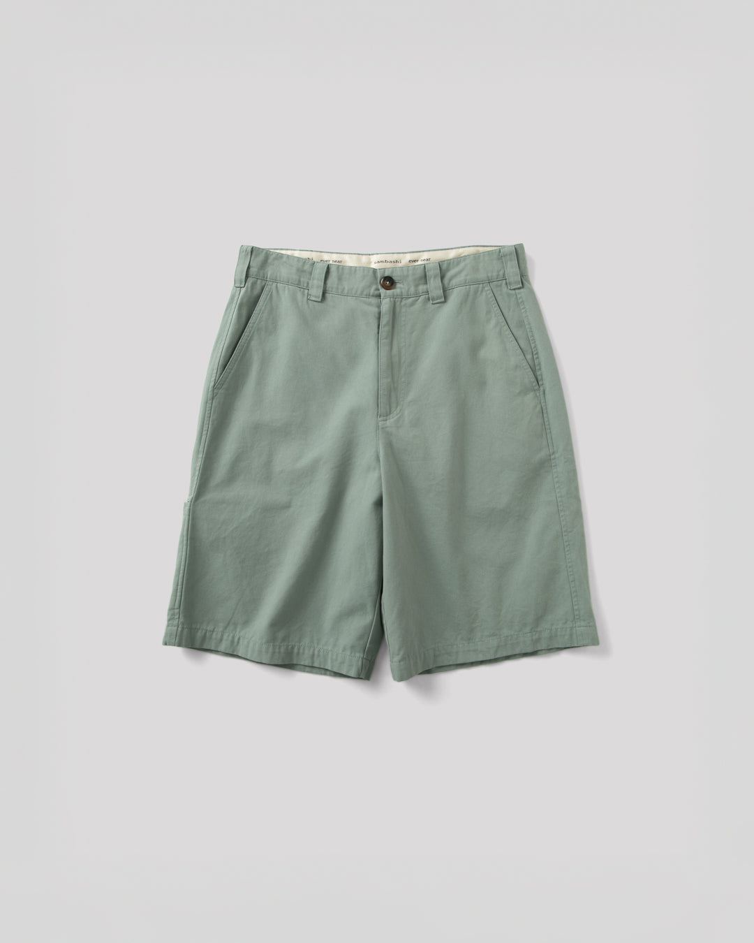 SAMBASHI - Garment Washed Cotton Canvas Snap Shorts