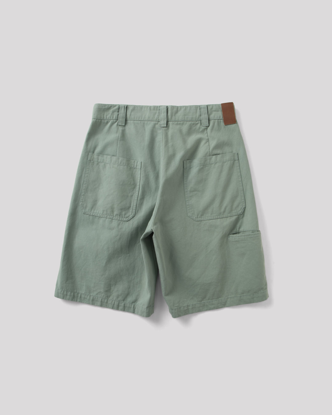 SAMBASHI - Garment Washed Cotton Canvas Snap Shorts