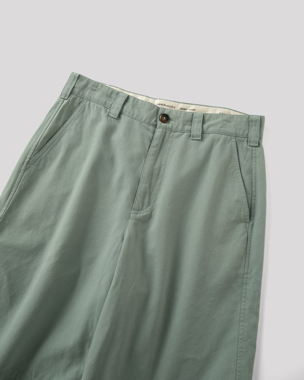 SAMBASHI - Garment Washed Cotton Canvas Snap Shorts