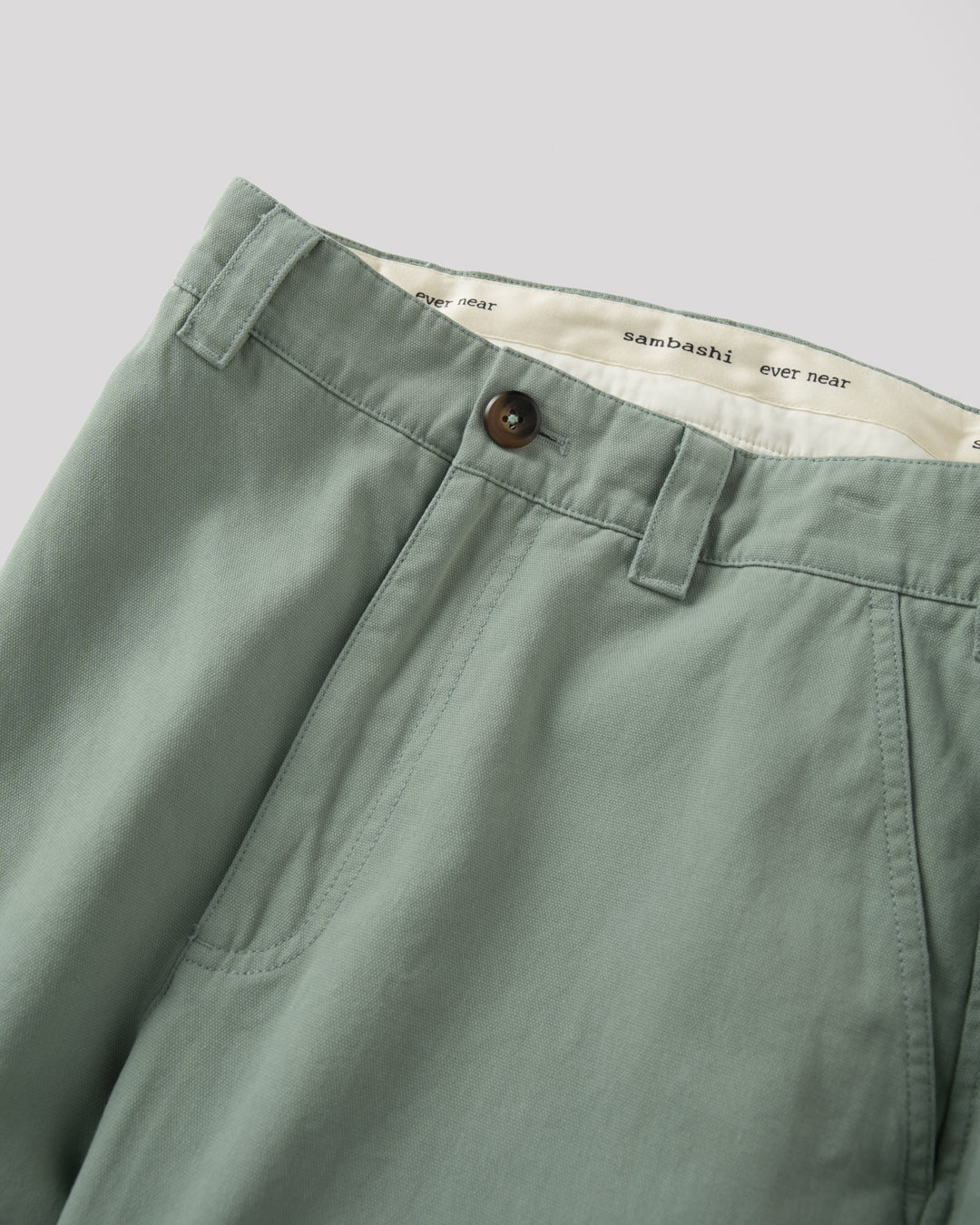 SAMBASHI - Garment Washed Cotton Canvas Snap Shorts