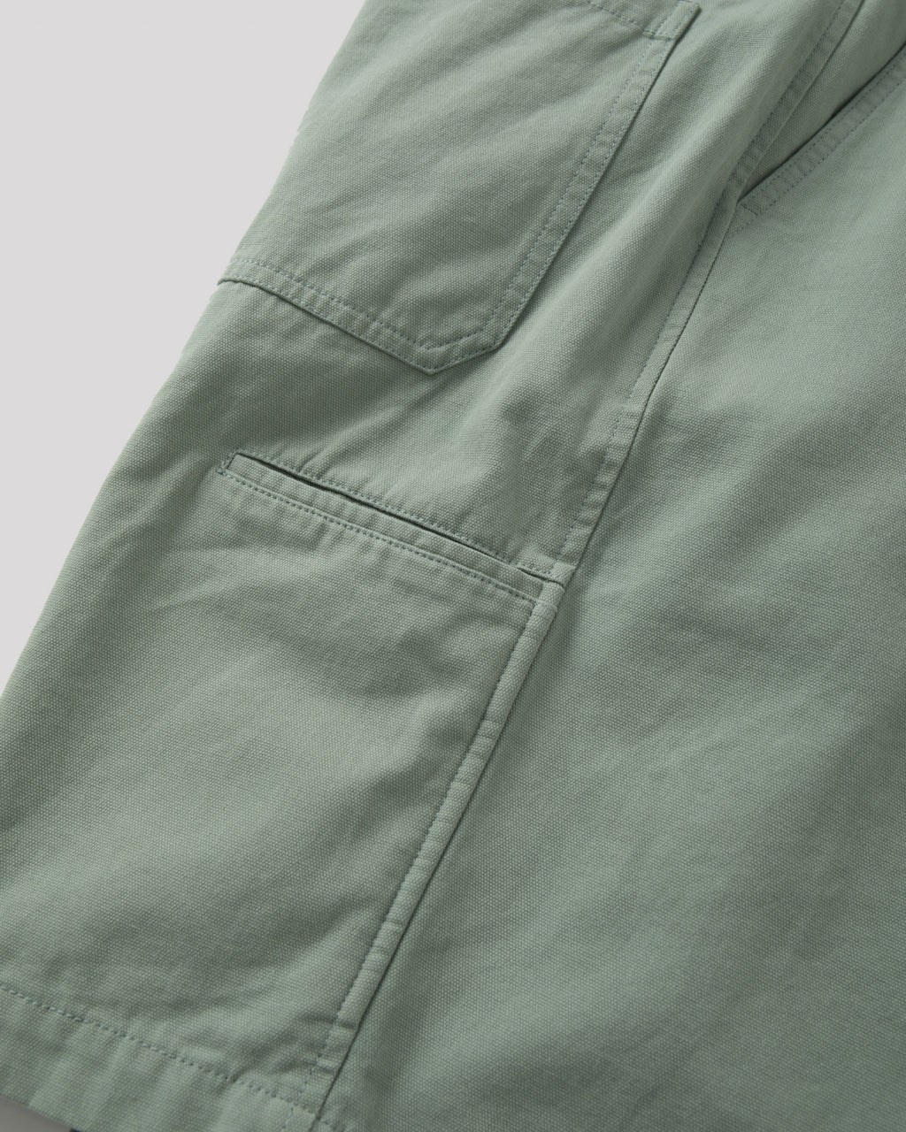 SAMBASHI - Garment Washed Cotton Canvas Snap Shorts