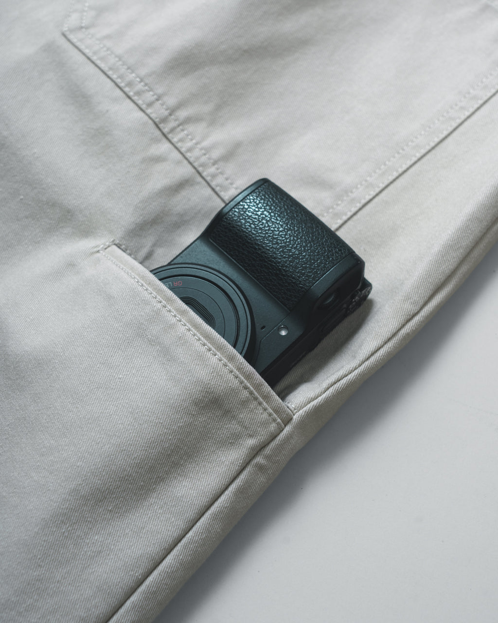 Garment Washed Twill Sanp Pants for GR - Mint Gray