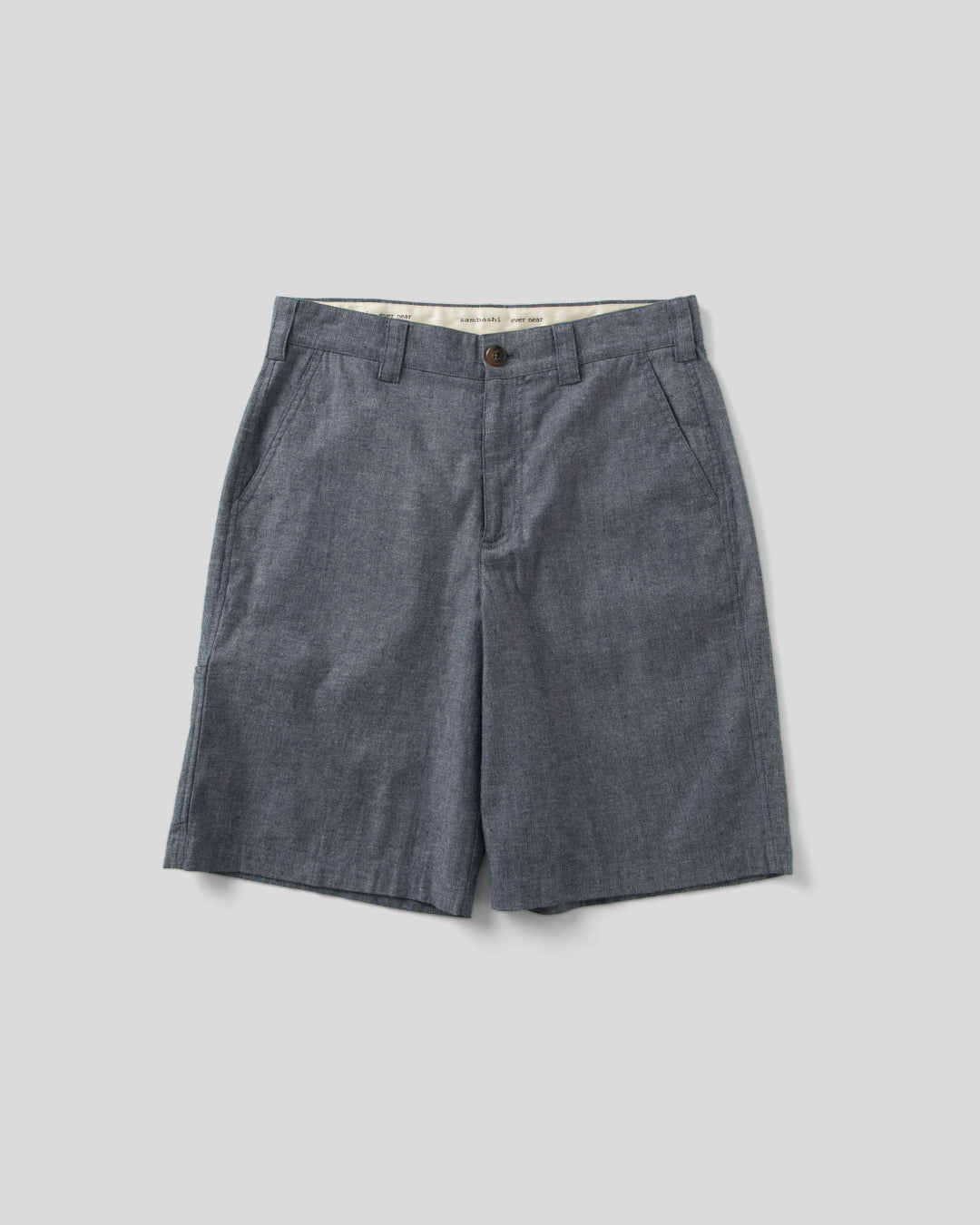 SAMBASHI - Garment Washed Linen Cotton Sanp Shorts