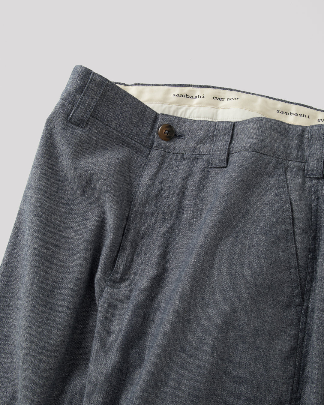 SAMBASHI - Garment Washed Linen Cotton Sanp Shorts