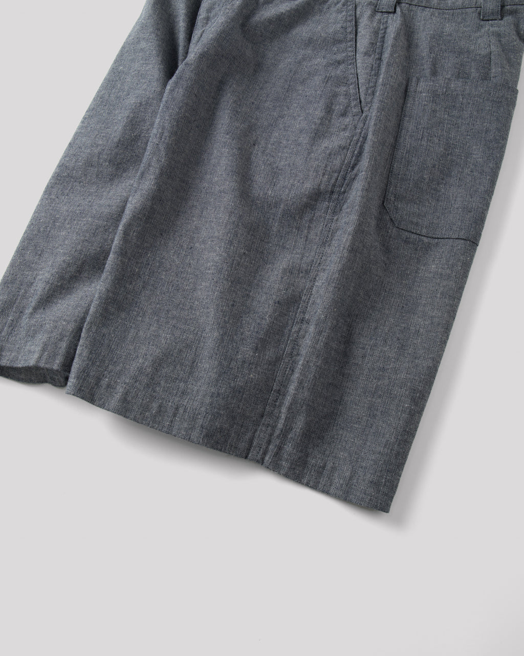 SAMBASHI - Garment Washed Linen Cotton Sanp Shorts
